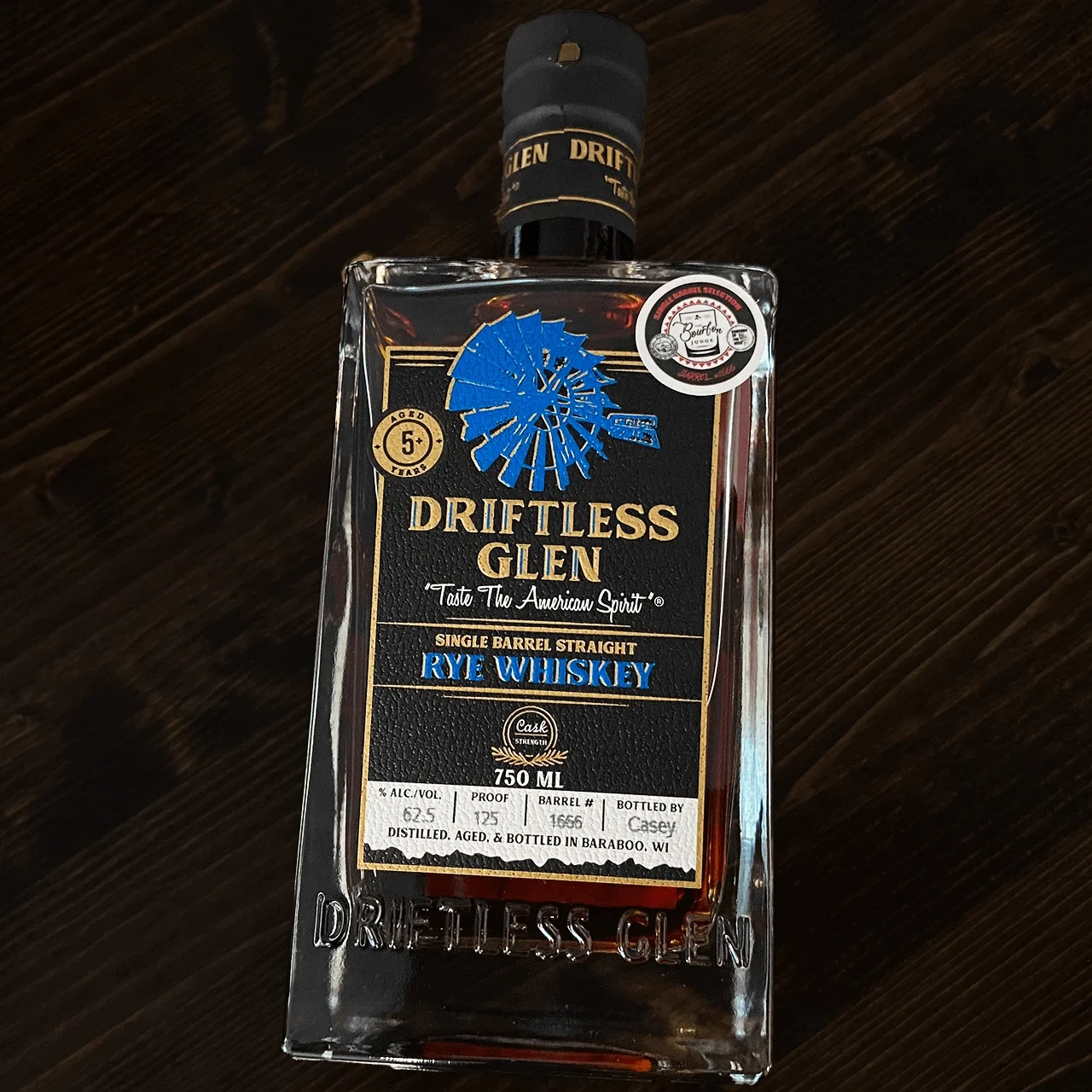 Driftless Glen Cask Strength Rye Whiskey The Bourbon Van